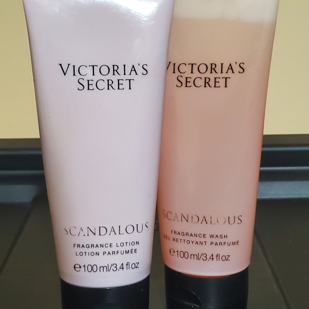 Scandalous body wash and lotion